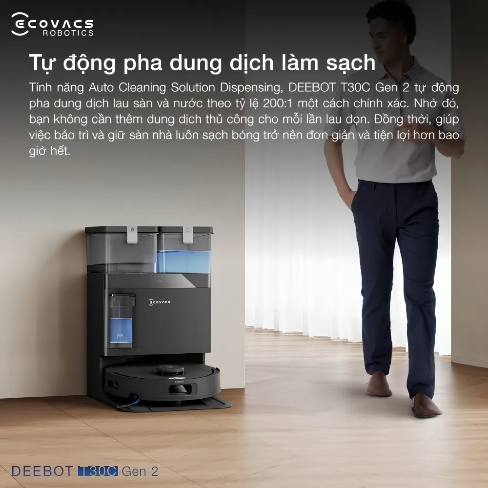 Robot Hút Bụi Lau Nhà Ecovacs Deebot T30C Gen2 62 Robot Hút Bụi Lau Nhà Ecovacs Deebot T30C Gen2 - Akia Smart Home