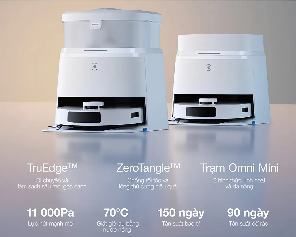 Robot Hút Bụi Lau Nhà Ecovacs Deebot T30E Pro Omni 10 Robot Hút Bụi Lau Nhà Ecovacs Deebot T30E Pro Omni - Akia Smart Home