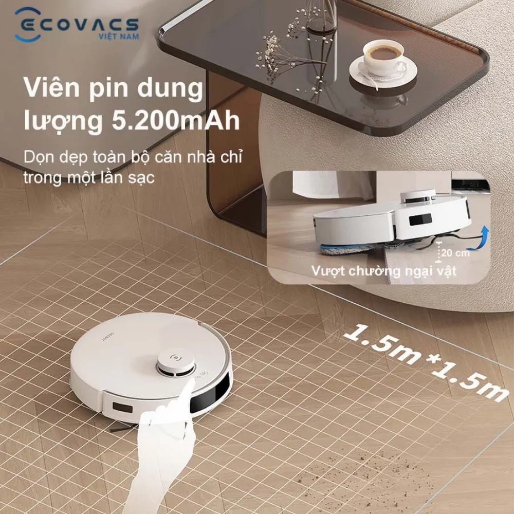 Robot Hút Bụi Lau Nhà Ecovacs Deebot T30E Pro Omni 16 Robot Hút Bụi Lau Nhà Ecovacs Deebot T30E Pro Omni - Akia Smart Home