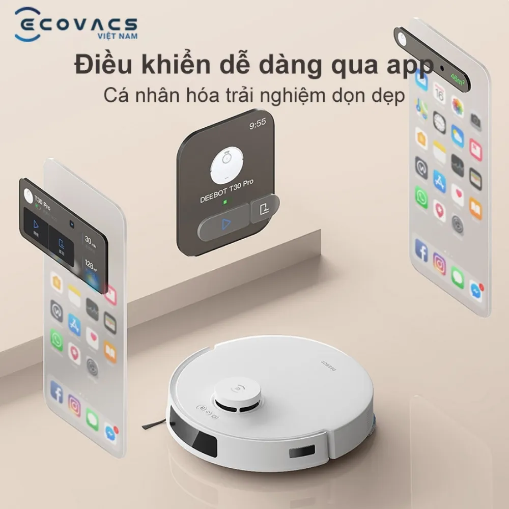 Robot Hút Bụi Lau Nhà Ecovacs Deebot T30E Pro Omni 18 Robot Hút Bụi Lau Nhà Ecovacs Deebot T30E Pro Omni - Akia Smart Home