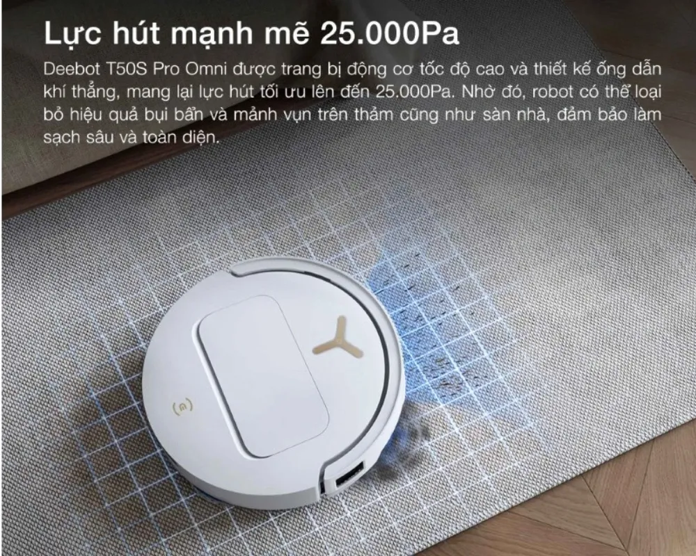 Robot Hút Bụi Lau Nhà Ecovacs Deebot T50S Pro Omni - Akia Smart Home