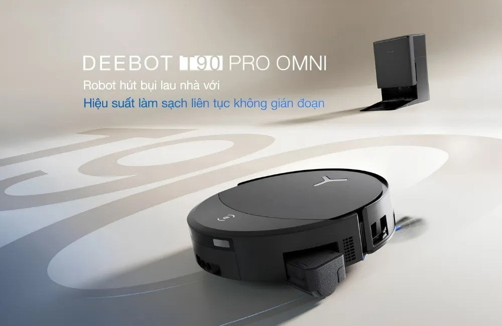 Robot Hút Bụi Lau Nhà Ecovacs Deebot T90 Pro Omni 49 Robot Hút Bụi Lau Nhà Ecovacs Deebot T90 Pro Omni - Akia Smart Home