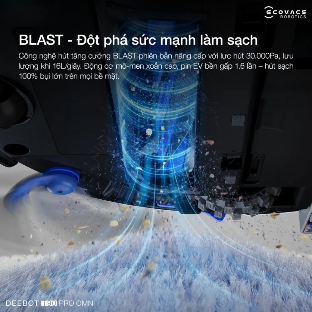 Robot Hút Bụi Lau Nhà Ecovacs Deebot T90 Pro Omni 52 Robot Hút Bụi Lau Nhà Ecovacs Deebot T90 Pro Omni - Akia Smart Home
