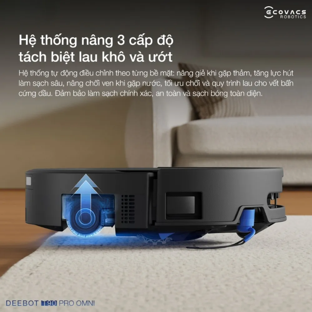 Robot Hút Bụi Lau Nhà Ecovacs Deebot T90 Pro Omni 65 Robot Hút Bụi Lau Nhà Ecovacs Deebot T90 Pro Omni - Akia Smart Home