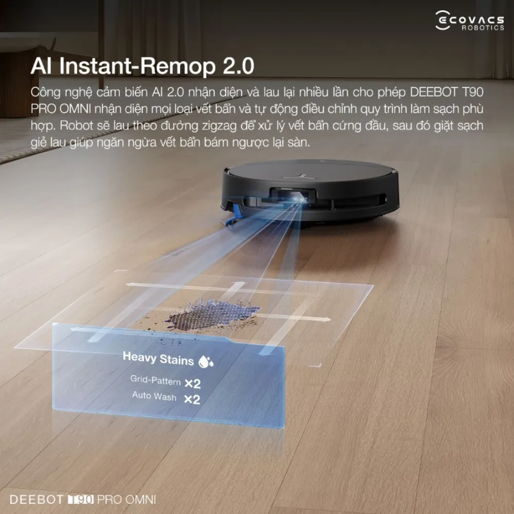 Robot Hút Bụi Lau Nhà Ecovacs Deebot T90 Pro Omni 66 Robot Hút Bụi Lau Nhà Ecovacs Deebot T90 Pro Omni - Akia Smart Home