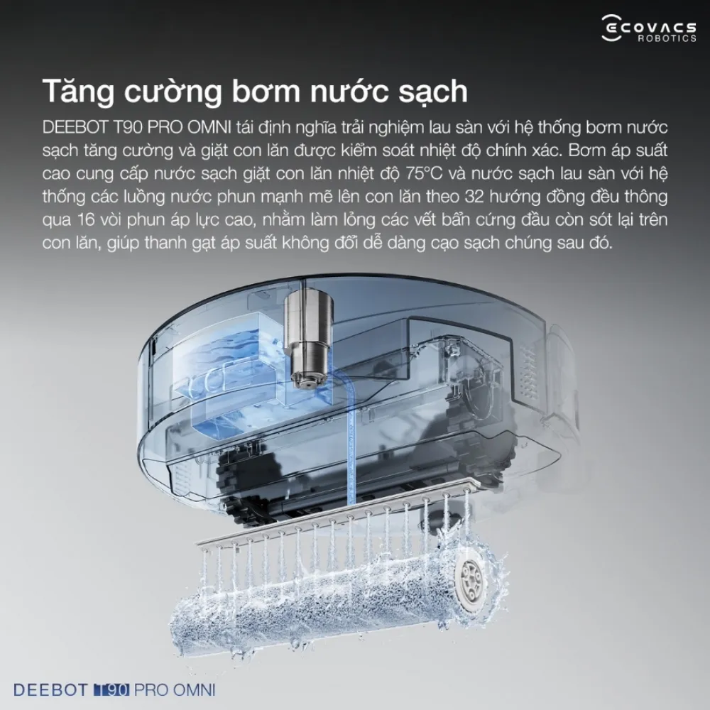 Robot Hút Bụi Lau Nhà Ecovacs Deebot T90 Pro Omni 51 Robot Hút Bụi Lau Nhà Ecovacs Deebot T90 Pro Omni - Akia Smart Home
