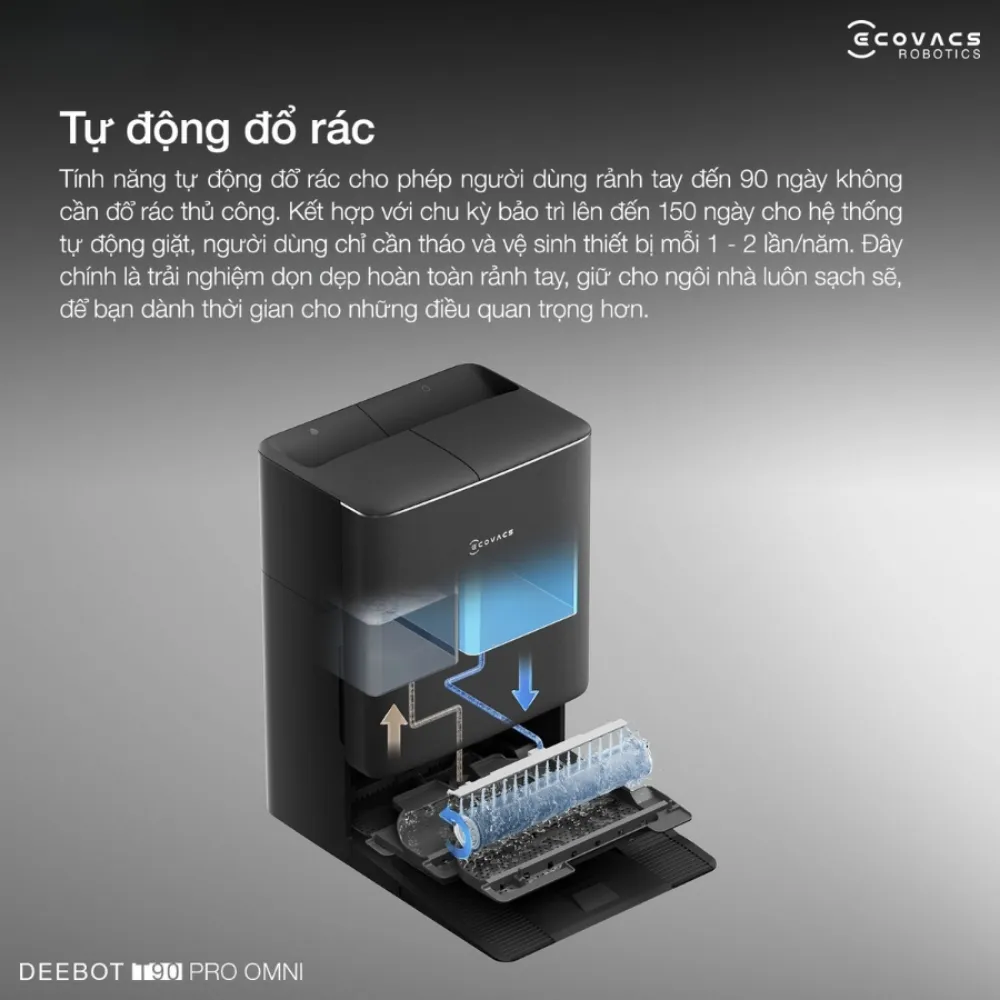 Robot Hút Bụi Lau Nhà Ecovacs Deebot T90 Pro Omni 55 Robot Hút Bụi Lau Nhà Ecovacs Deebot T90 Pro Omni - Akia Smart Home