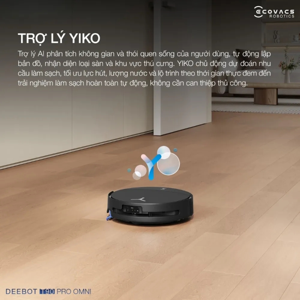 Robot Hút Bụi Lau Nhà Ecovacs Deebot T90 Pro Omni 60 Robot Hút Bụi Lau Nhà Ecovacs Deebot T90 Pro Omni - Akia Smart Home
