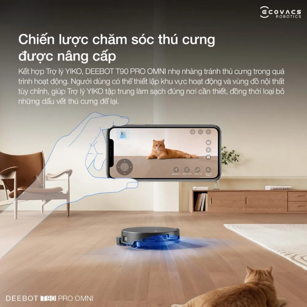 Robot Hút Bụi Lau Nhà Ecovacs Deebot T90 Pro Omni 61 Robot Hút Bụi Lau Nhà Ecovacs Deebot T90 Pro Omni - Akia Smart Home