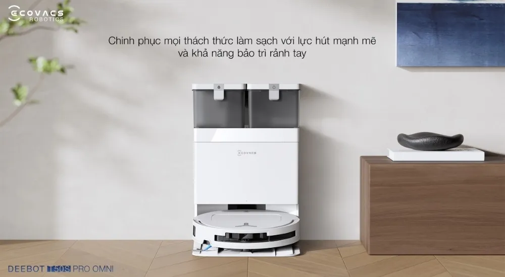 Robot Hút Bụi Lau Nhà Ecovacs Deebot T50S Pro Omni - Akia Smart Home