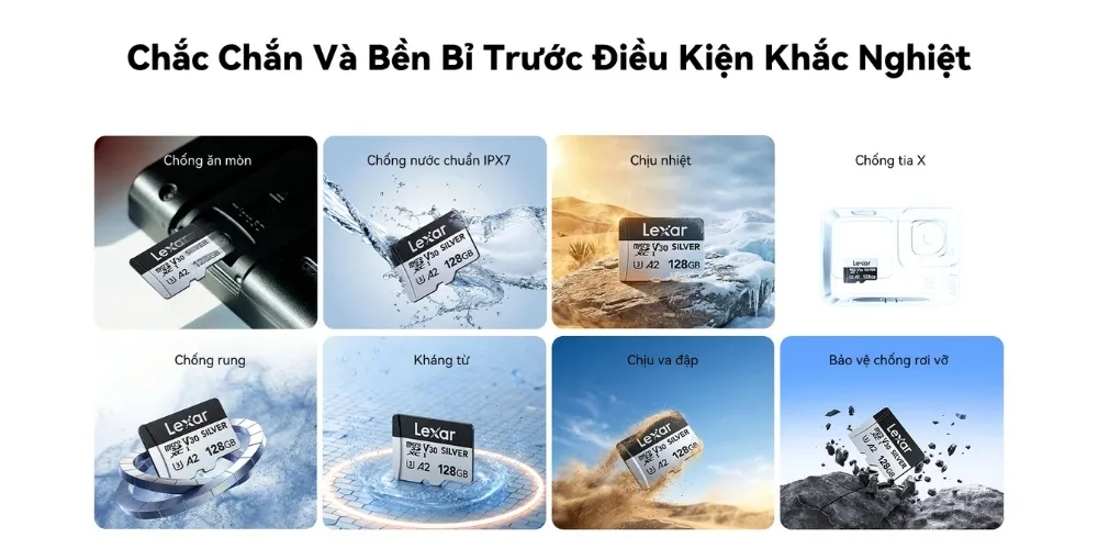 Thẻ Nhớ Lexar Professional Silver Micro Sdxc Uhs-I 21 Thẻ Nhớ Lexar Professional Silver Micro Sdxc Uhs-I (Kèm Adapter) - Akia Smart Home