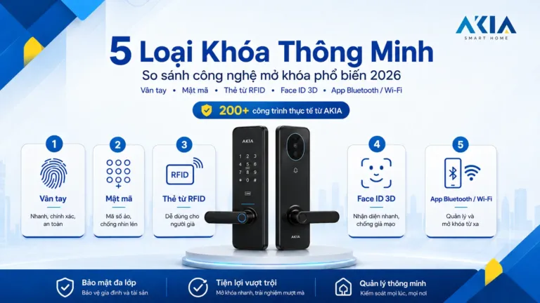 Các Loại Khóa Thông Minh: 5 Công Nghệ & Cách Chọn
