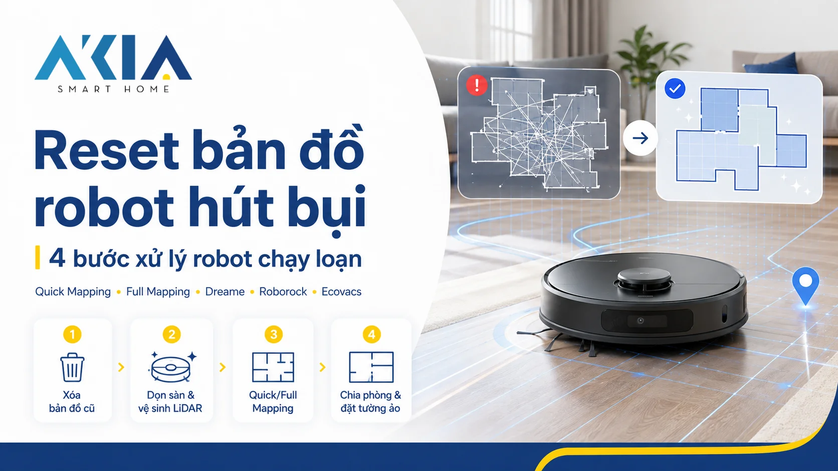 Cách Reset Bản Đồ Robot Hút Bụi: 4 Bước Khắc Phục Lỗi