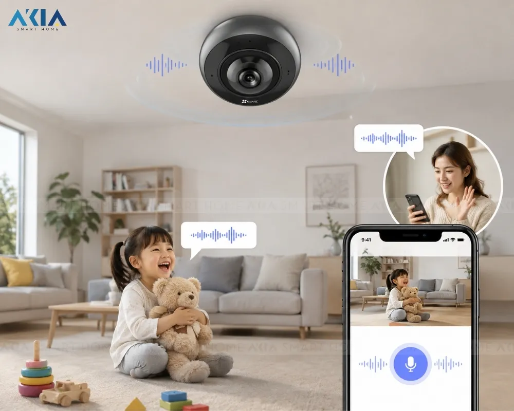 Camera Wifi Mắt Cá Toàn Cảnh Ezviz E4P 3K 12 Camera Wifi Mắt Cá Toàn Cảnh Ezviz E4P 3K - Akia Smart Home