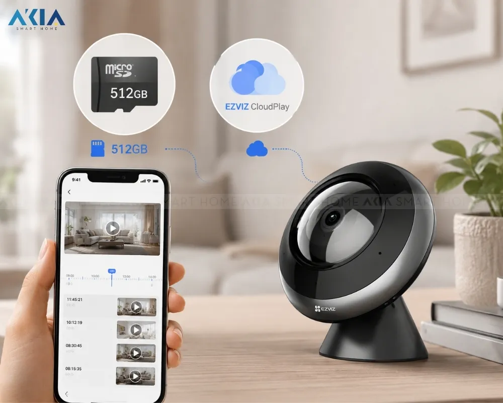Camera Wifi Mắt Cá Toàn Cảnh Ezviz E4P 3K 16 Camera Wifi Mắt Cá Toàn Cảnh Ezviz E4P 3K - Akia Smart Home