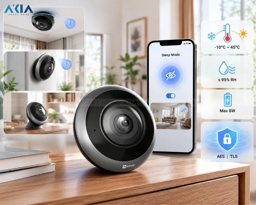 Camera Wifi Mắt Cá Toàn Cảnh Ezviz E4P 3K 17 Camera Wifi Mắt Cá Toàn Cảnh Ezviz E4P 3K - Akia Smart Home
