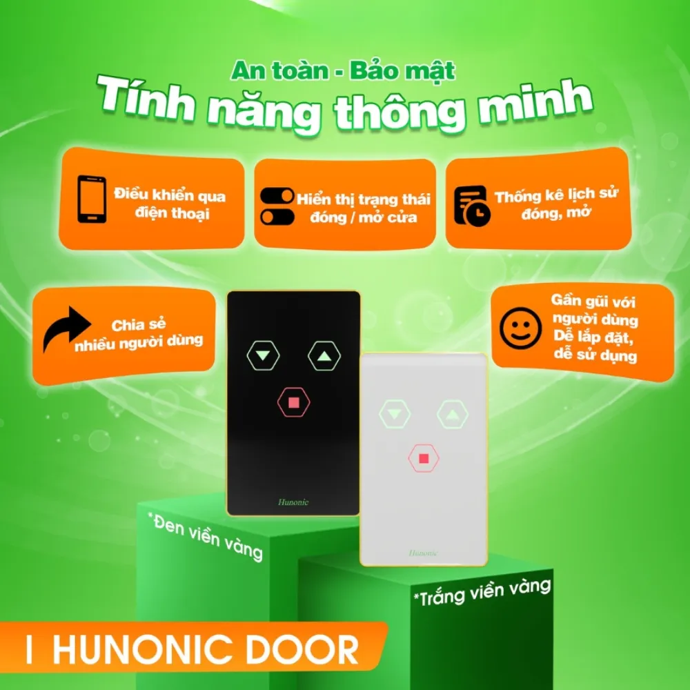 Công Tắc Cửa Cuốn Hunonic Door S – Phiên Bản Mới 9 Công Tắc Cửa Cuốn Hunonic Door S – Phiên Bản Mới - Akia Smart Home