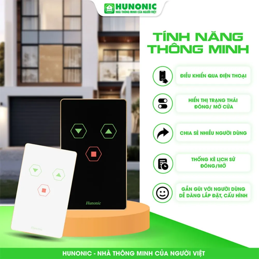 Công Tắc Cửa Cuốn Hunonic Door S – Phiên Bản Mới 11 Công Tắc Cửa Cuốn Hunonic Door S – Phiên Bản Mới - Akia Smart Home