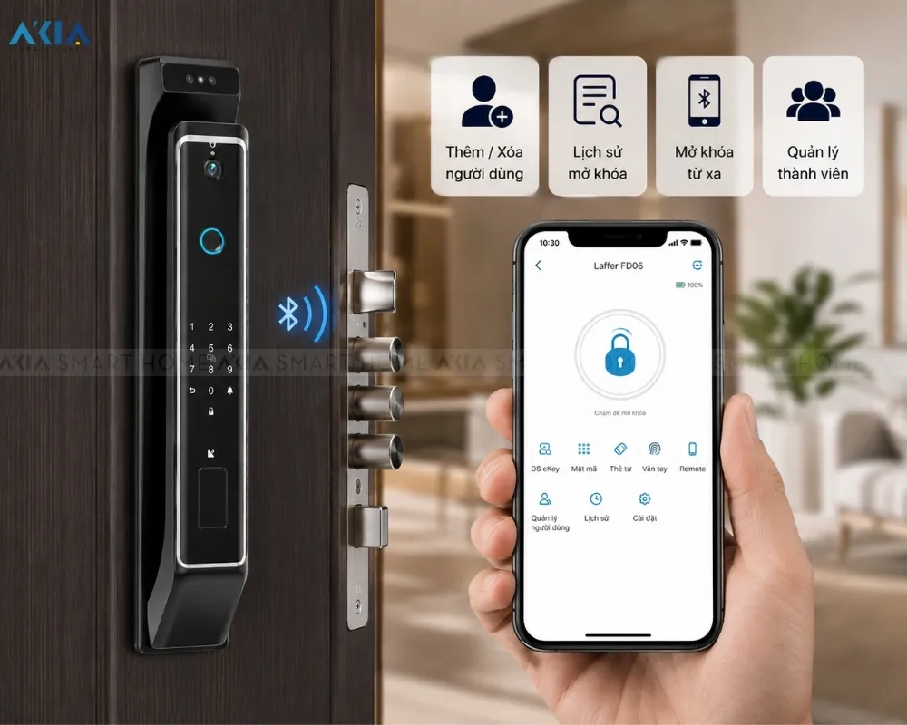 Khóa Cửa Vân Tay Điện Tử Nhận Diện Khuôn Mặt Laffer Fd06 29 Khóa Cửa Vân Tay Điện Tử Nhận Diện Khuôn Mặt Laffer Fd06 - Akia Smart Home