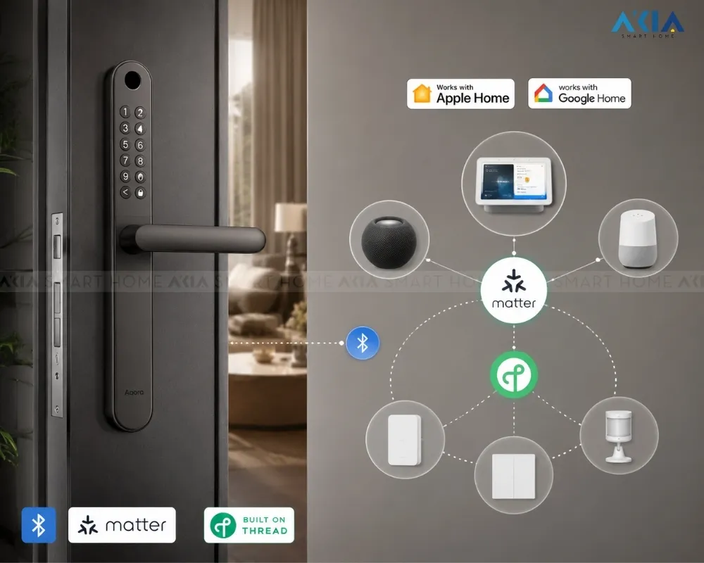 Khóa Cửa Vân Tay Thông Minh Aqara U600 Cửa Nhôm 13 Khóa Cửa Vân Tay Thông Minh Aqara U600 Dành Cho Cửa Nhôm - Akia Smart Home
