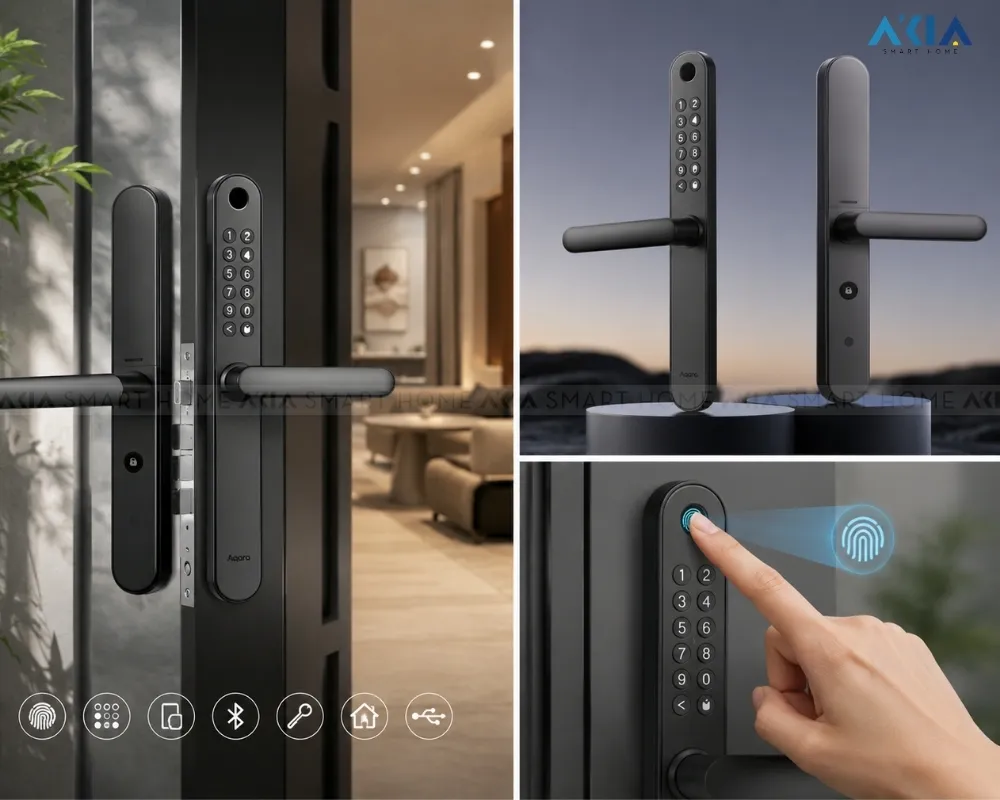 Khóa Cửa Vân Tay Thông Minh Aqara U600 Cửa Nhôm 9 Khóa Cửa Vân Tay Thông Minh Aqara U600 Dành Cho Cửa Nhôm - Akia Smart Home