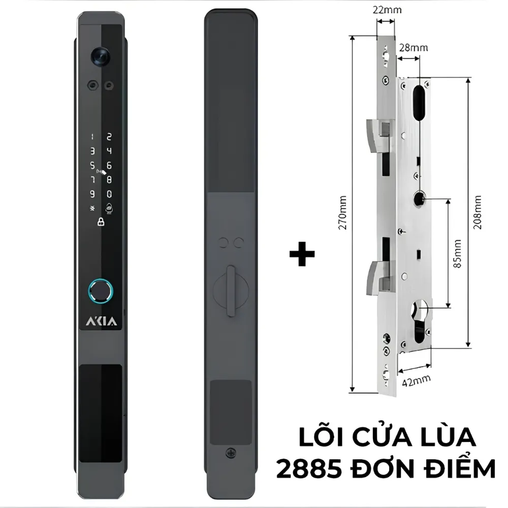 Khóa vân tay Face ID cửa nhôm XingFa AKIA HR-33 – Hỗ trợ Matter Apple HomeKit - AKIA Smart Home