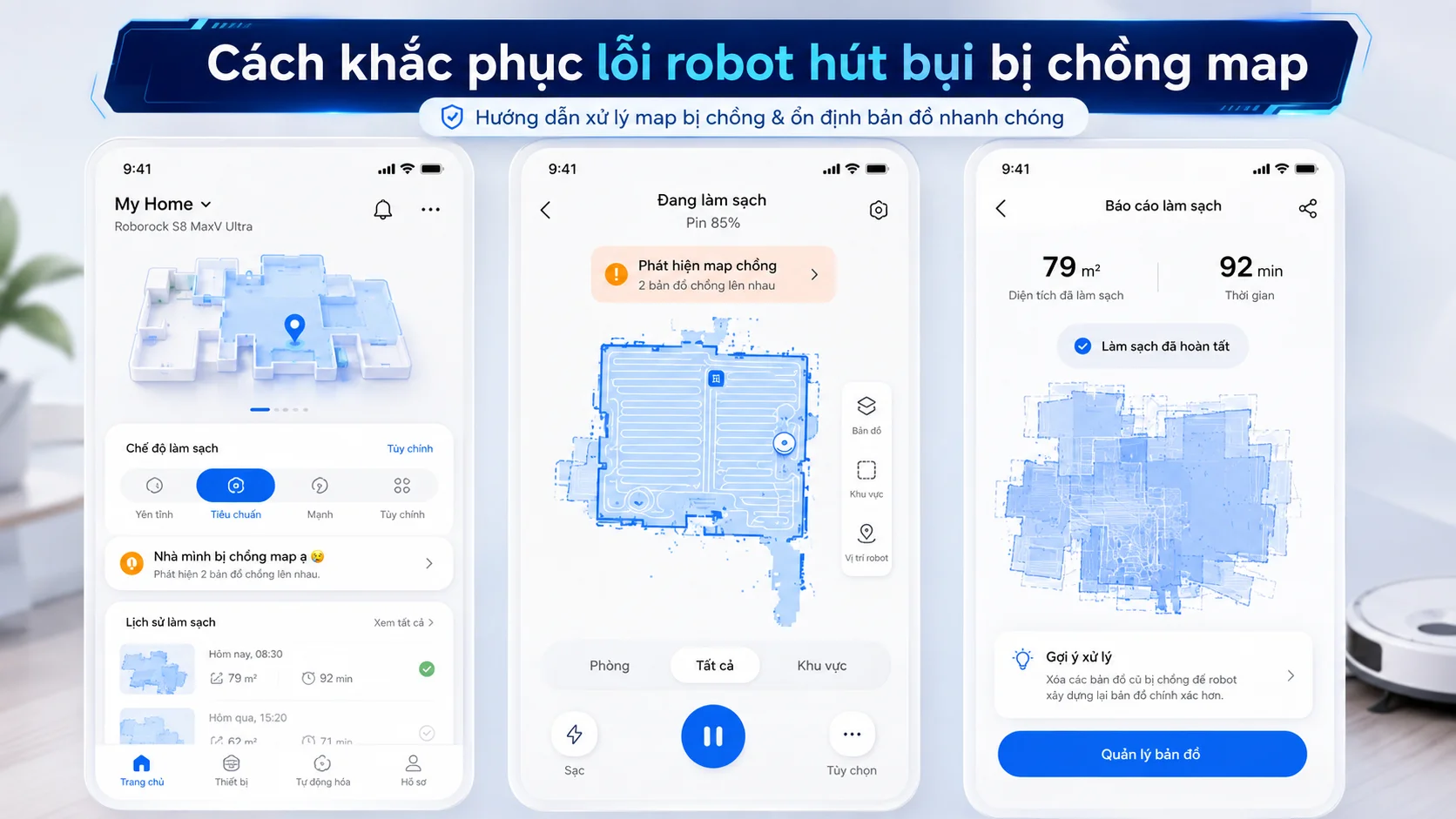 Cách Reset Bản Đồ Robot Hút Bụi: 4 Bước Khắc Phục Lỗi Chạy Loạn 5 Reset Bản Đồ Robot Hút Bụi: Robot Hút Bụi Chạy Loạn Do Lỗi Bản Đồ Cần Reset, Akia Smart Home 2026