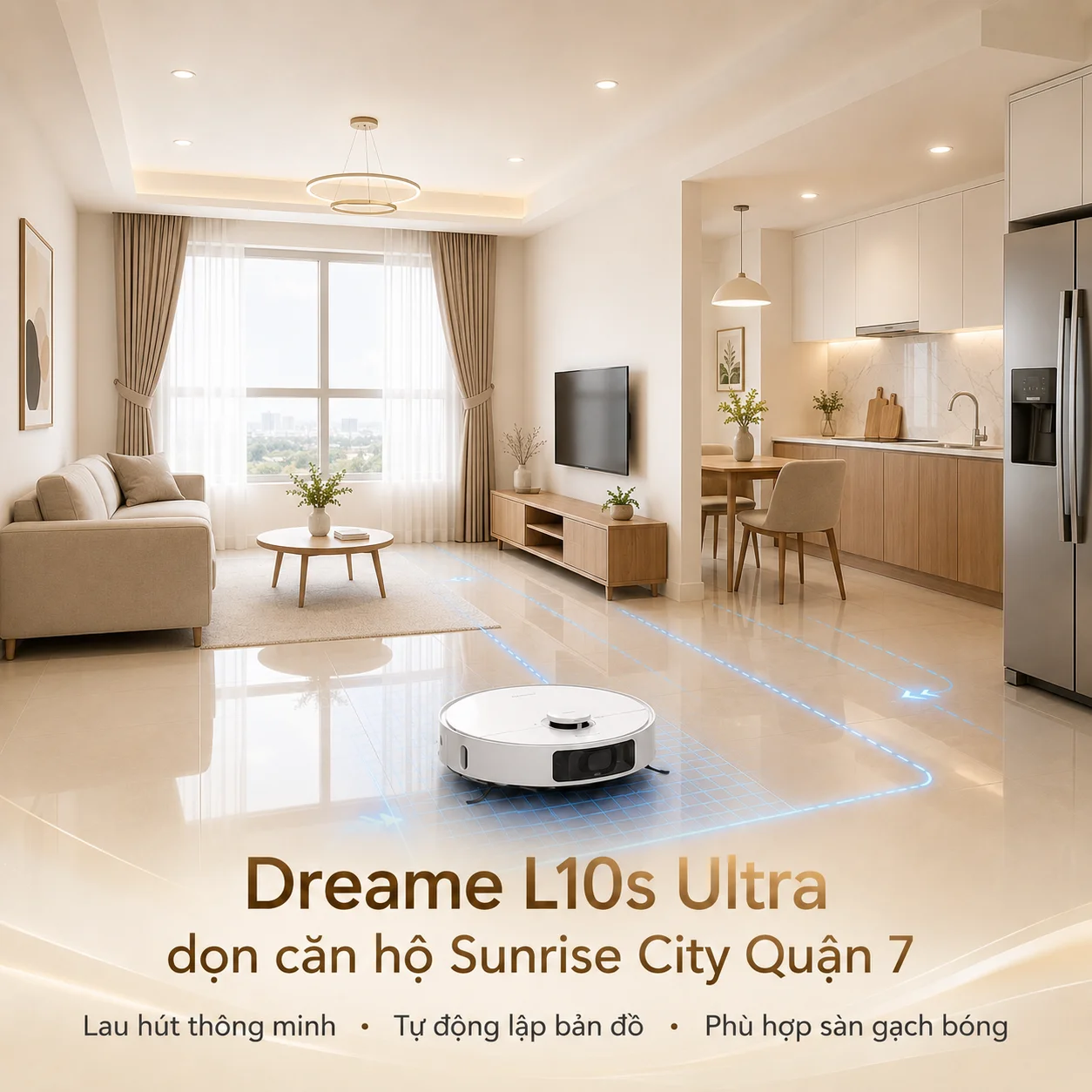 Robot Hút Bụi Không Kết Nối Wifi: 6 Cách Khắc Phục Nhanh 7 Robot Dreame L10S Ultra Dọn Căn Hộ Sunrise City Quận 7 Akia