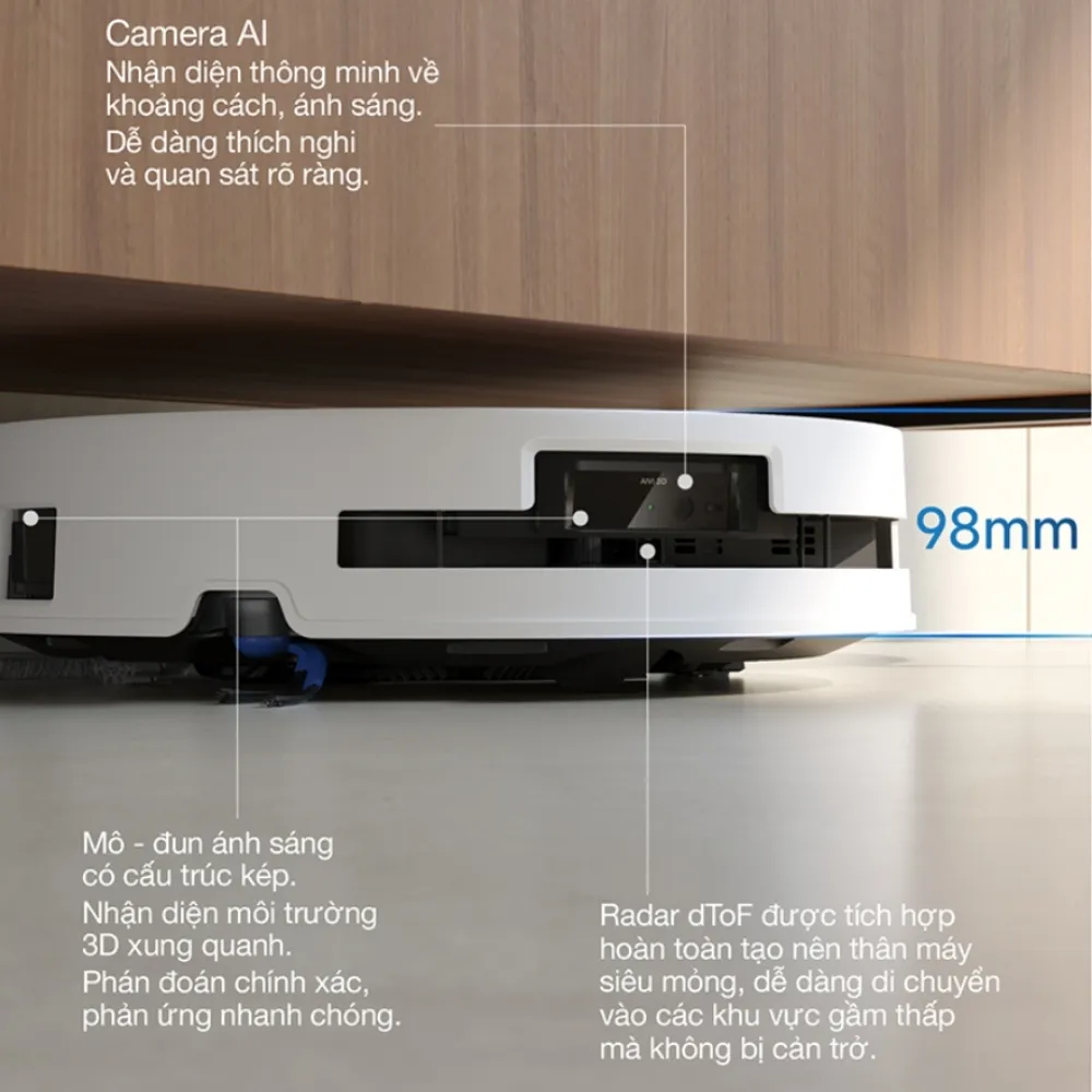 Robot Hút Bụi Lau Nhà Ecovacs Deebot T80 Omni - Akia Smart Home