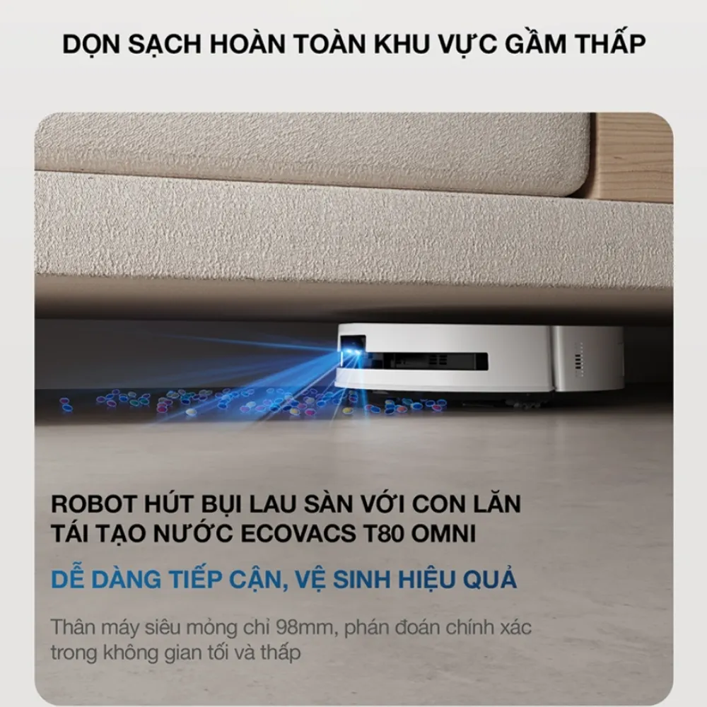 Robot Hút Bụi Lau Nhà Ecovacs Deebot T80 Omni - Akia Smart Home