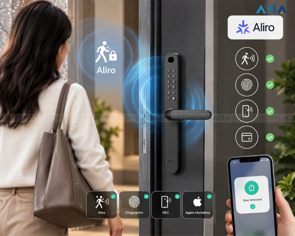 Khóa Cửa Vân Tay Thông Minh Aqara U600 Cửa Nhôm 11 Khóa Cửa Vân Tay Thông Minh Aqara U600 - Akia Smart Home