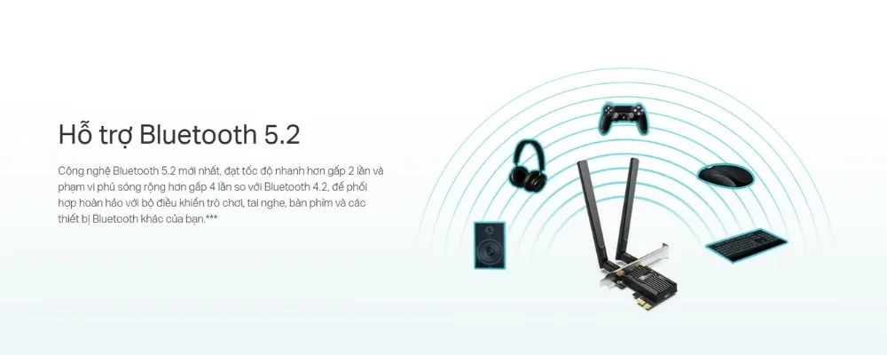 Card Mạng Pcie Wi-Fi 6 Ax1800 Bluetooth 5.2 Tp-Link - Archer Tx20E 11 Card Mạng Pcie Wi-Fi 6 Ax1800 Bluetooth 5.2 Tp-Link – Archer Tx20E - Akia Smart Home
