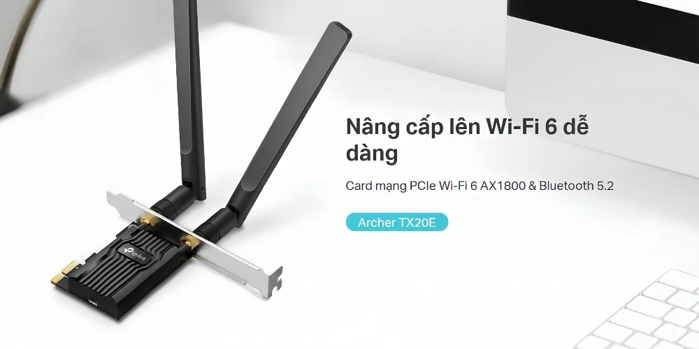 Card Mạng Pcie Wi-Fi 6 Ax1800 Bluetooth 5.2 Tp-Link - Archer Tx20E 7 Card Mạng Pcie Wi-Fi 6 Ax1800 Bluetooth 5.2 Tp-Link – Archer Tx20E - Akia Smart Home