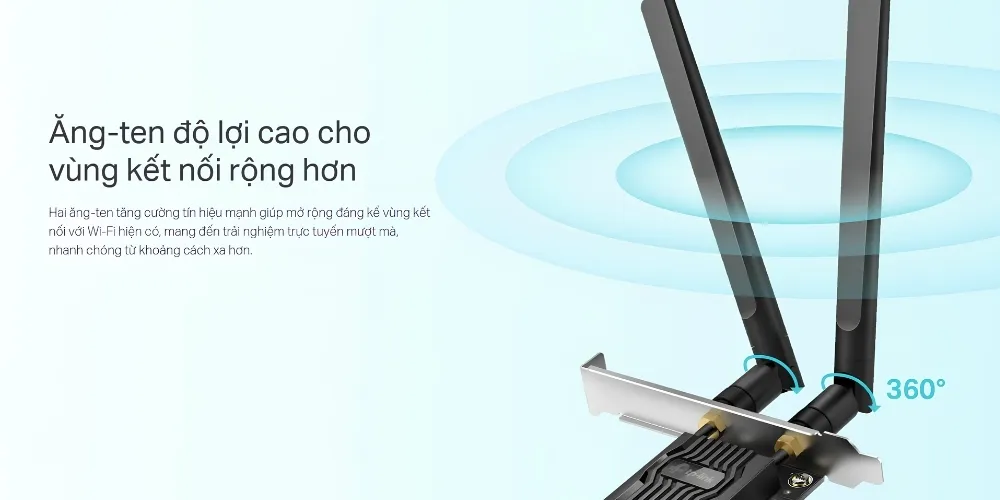 Card Mạng Pcie Wi-Fi 6 Ax1800 Bluetooth 5.2 Tp-Link - Archer Tx20E 10 Card Mạng Pcie Wi-Fi 6 Ax1800 Bluetooth 5.2 Tp-Link – Archer Tx20E - Akia Smart Home