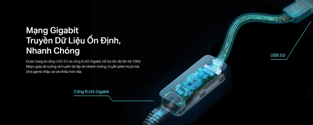Bộ Chuyển Đổi Usb 3.0 Sang Ethernet Gigabit Tp-Link Ue306 13 Bộ Chuyển Đổi Usb 3.0 Sang Ethernet Gigabit Tp-Link Ue306 - Akia Smart Home