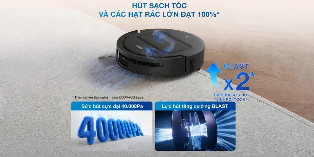 Robot Hút Bụi Lau Nhà Ecovacs Deebot T80 Max Omni 47 Robot Hút Bụi Lau Nhà Ecovacs Deebot T80 Max Omni – Đen - Akia Smart Home
