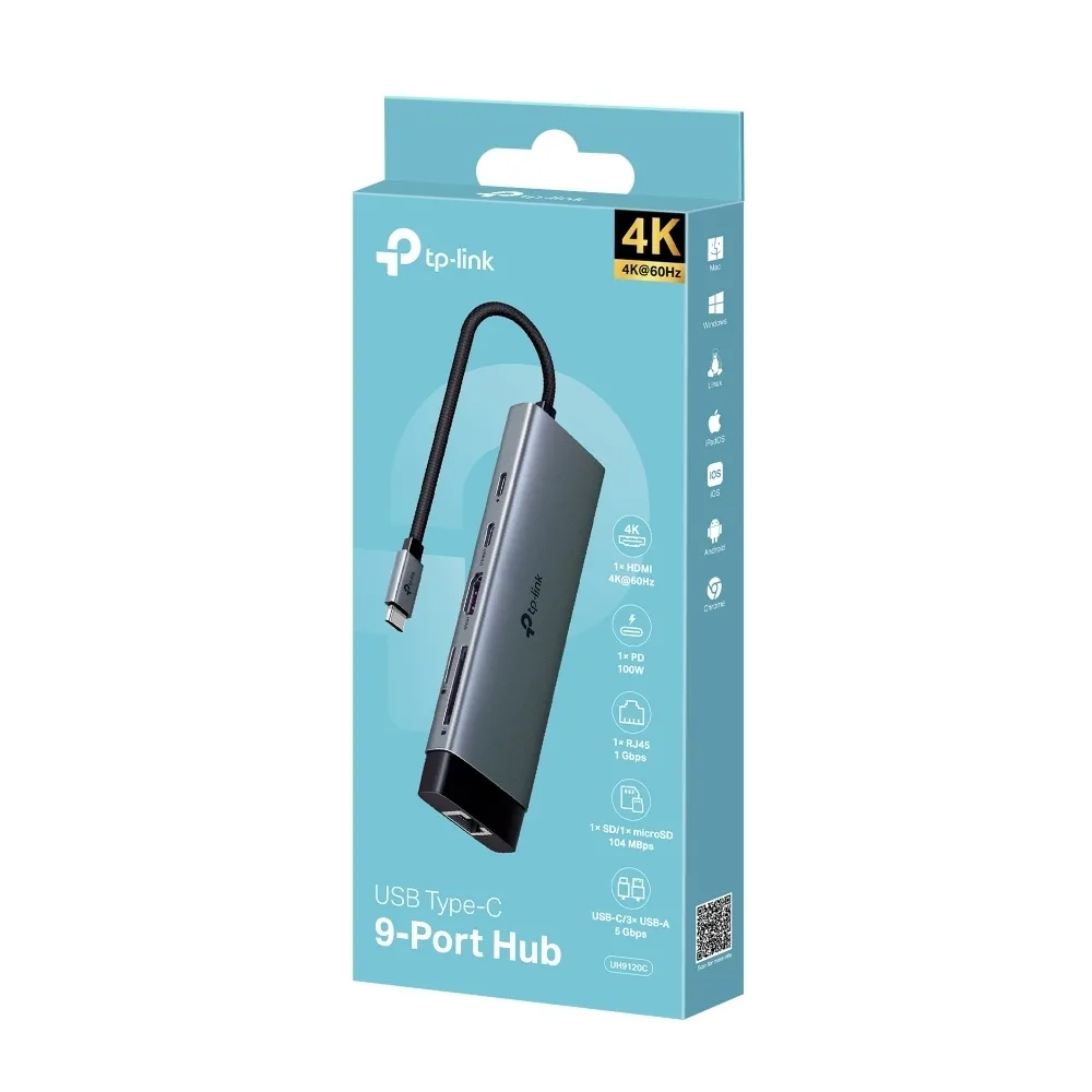 Hub kết nối type C 9 cổng TP-Link UH9120C - AKIA Smart Home