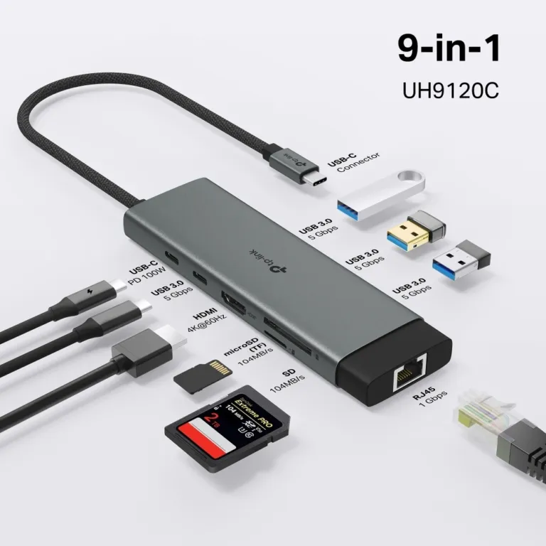 Hub kết nối type C 9 cổng TP-Link UH9120C - AKIA Smart Home