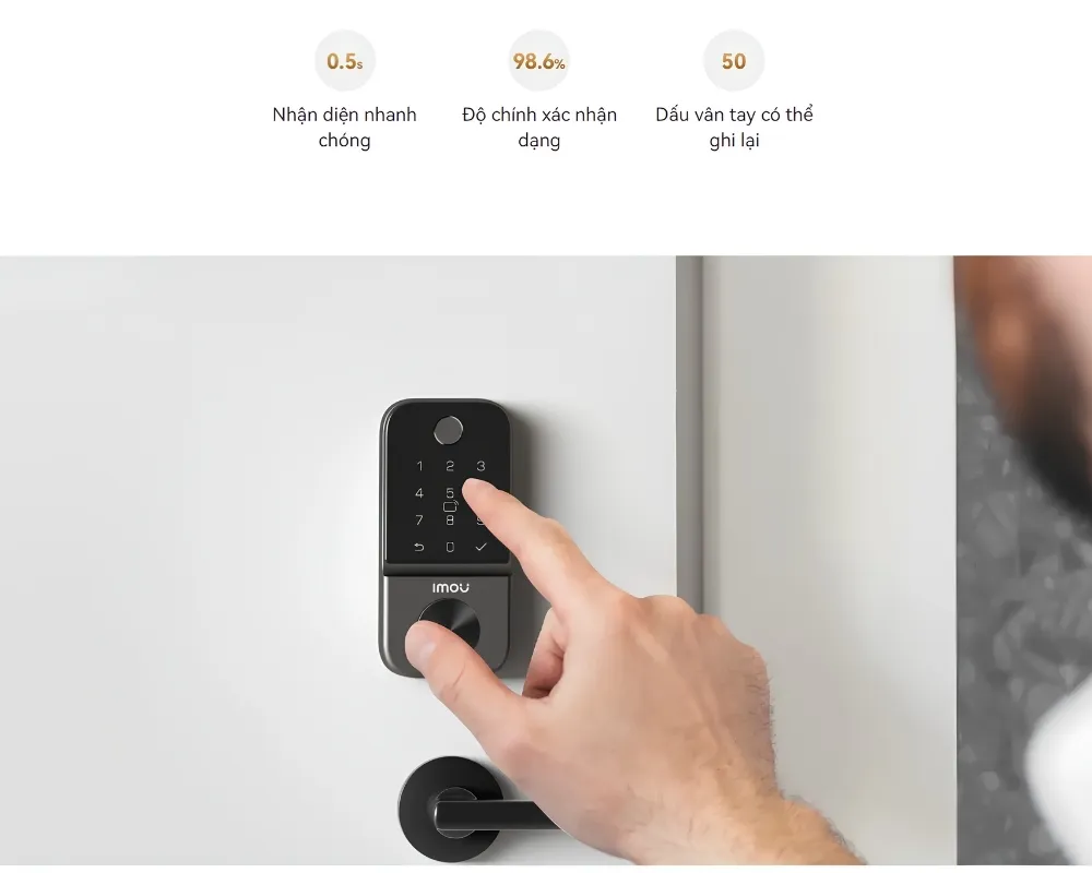 Khóa Cửa Vân Tay Thông Minh Wifi Imou Cubo 1 10 Khóa Cửa Vân Tay Thông Minh Wifi Imou Cubo 1 - Akia Smart Home