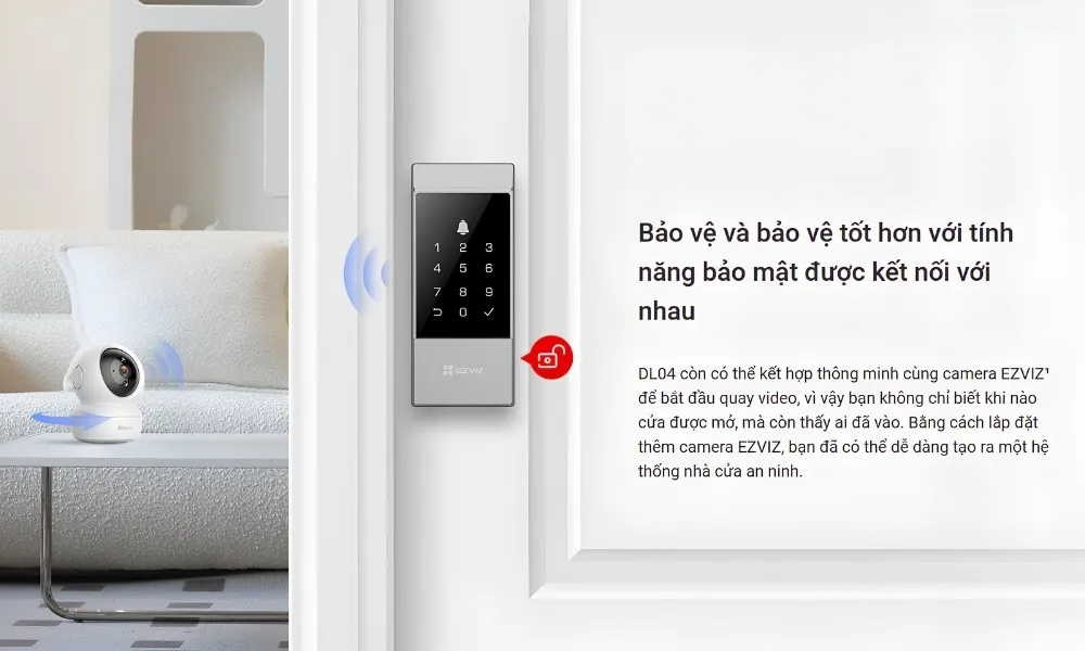 Khóa Cửa Thông Minh Ezviz Dl04 16 Khóa Cửa Thông Minh Ezviz Dl04 - Akia Smart Home