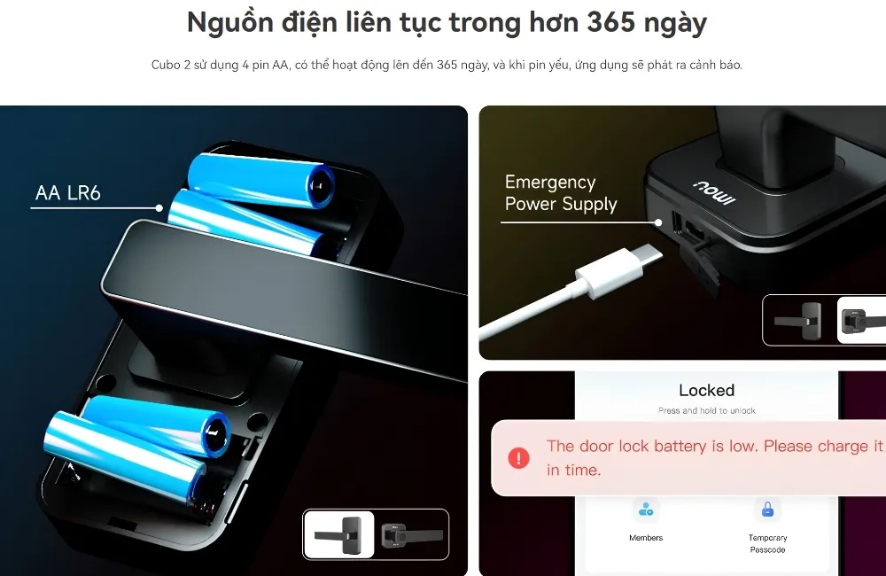 Khóa Vân Tay Thông Minh Imou Cubo 2 13 Khóa Vân Tay Imou Cubo 2 - Akia Smart Home