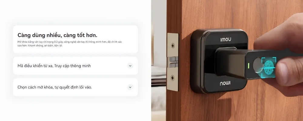 Khóa Vân Tay Thông Minh Imou Cubo 2 9 Khóa Vân Tay Imou Cubo 2 - Akia Smart Home