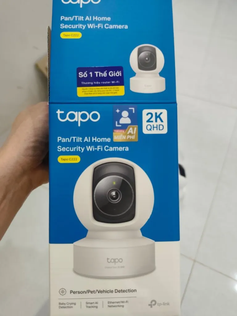 Camera AI Wi-Fi an ninh gia đình TP-Link Tapo C222 – Quay quét 360°, Độ phân giải 2K QHD, Tầm nhìn ban đêm, Phát hiện AI thông minh - AKIA Smart Home