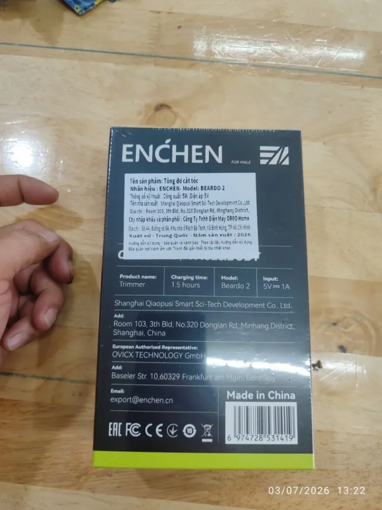 Tông Đơ Cắt Tóc Enchen Beardo 2 – Đa Năng Cho Người & Thú Cưng – Cắt Êm Ít Ồn - AKIA Smart Home