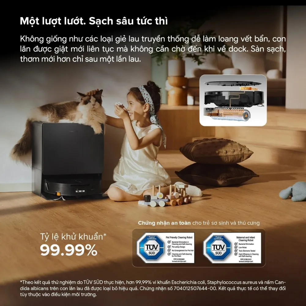 Robot Hút Bụi Lau Nhà Roborock Saros 20 Flow Compele 36 Robot Hút Bụi Lau Nhà Roborock Saros 20 Flow Compele - Akia Smart Home