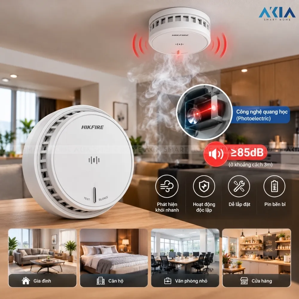 Thiết Bị Cảm Biến Khói Hikfire Hf-S2 10 Thiết Bị Cảm Biến Khói Hikfire Hf-S2 - Akia Smart Home