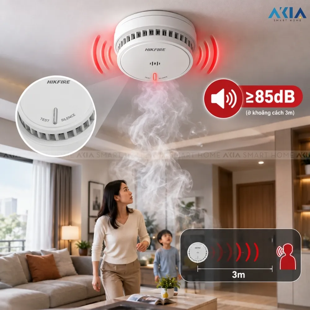 Thiết Bị Cảm Biến Khói Hikfire Hf-S2 12 Thiết Bị Cảm Biến Khói Hikfire Hf-S2 - Akia Smart Home