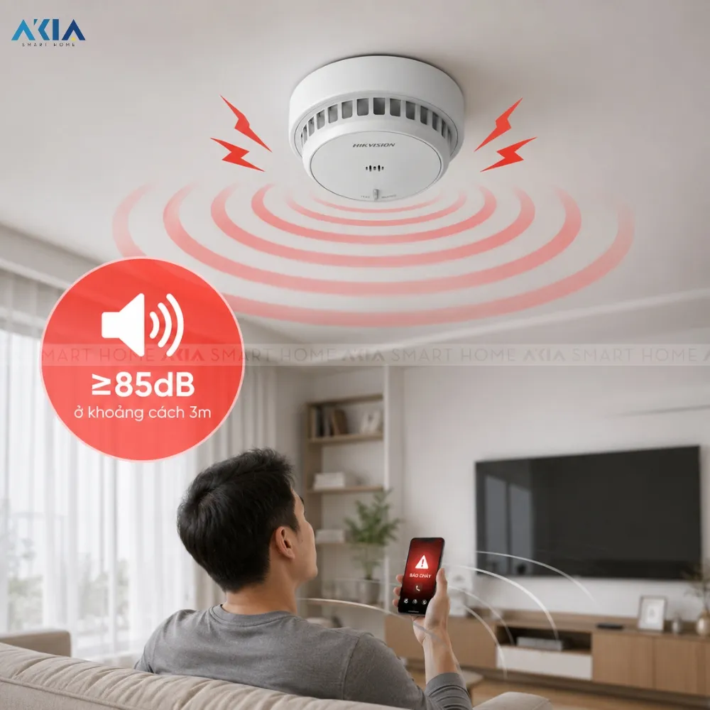 Thiết Bị Cảm Biến Khói Hikfire Hf-S2E 7 Thiết Bị Cảm Biến Khói Hikfire Hf-S2E - Akia Smart Home
