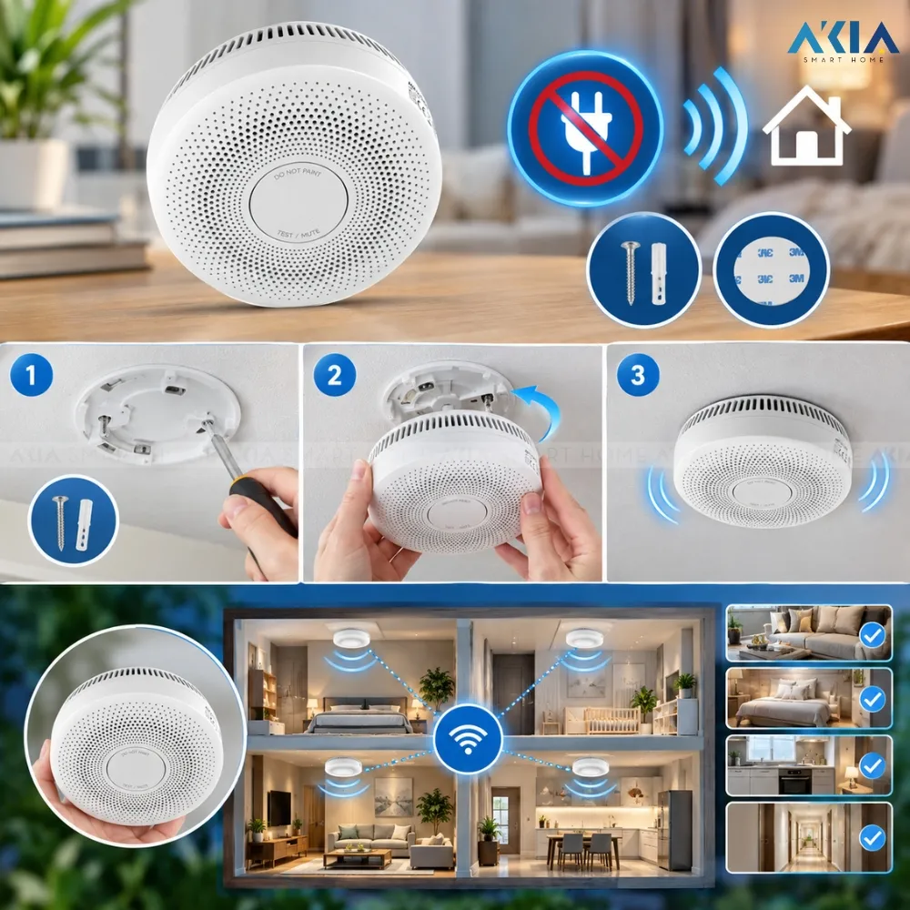Thiết Bị Cảm Biến Khói Hikfire Hf-S3E-R8 16 Thiết Bị Cảm Biến Khói Hikfire Hf-S3E-R8 - Akia Smart Home
