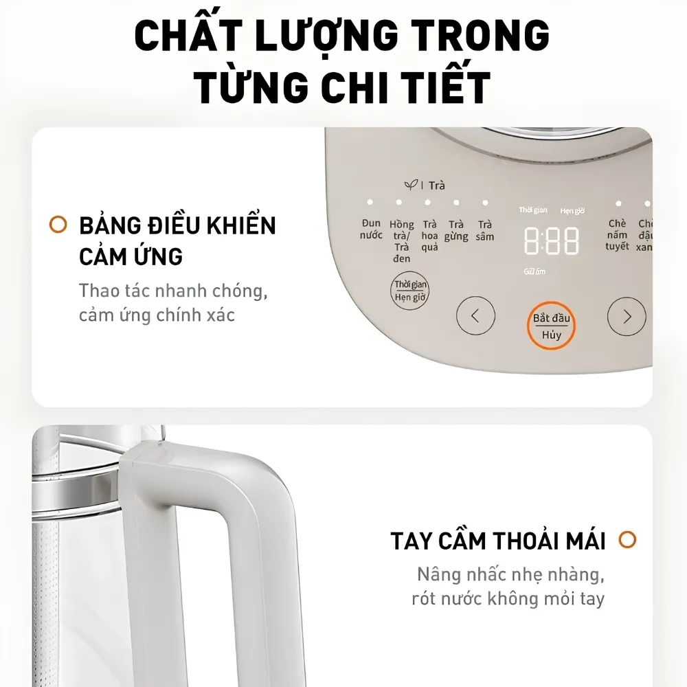 Ấm Pha Trà Đa Năng Joyoung Jtm-196 35 Ấm Pha Trà Đa Năng Joyoung Jtm-196 - Akia Smart Home